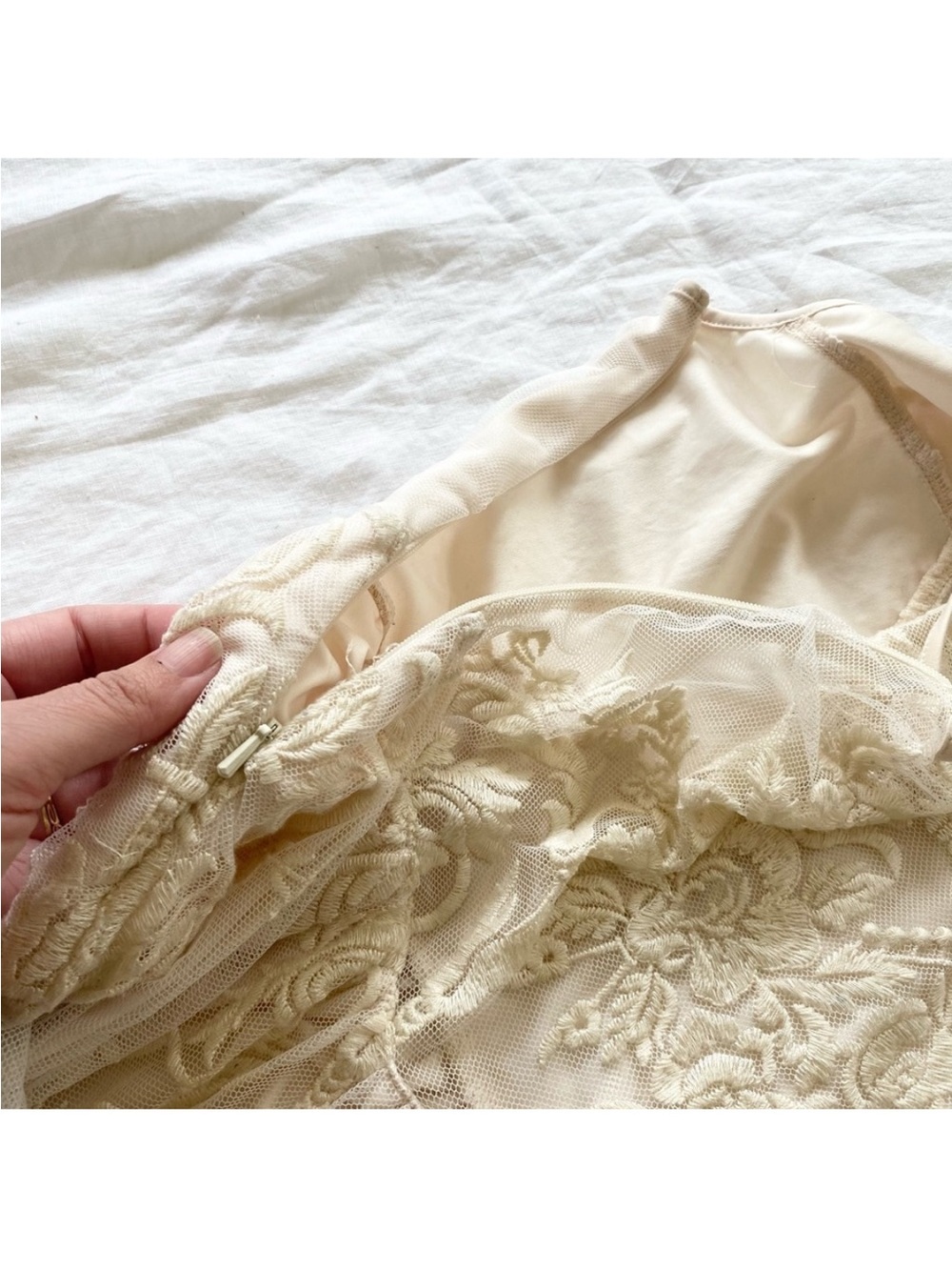 Gentle Fawn Cream Embroidered Sleeveless Dress - Picture 7 of 13